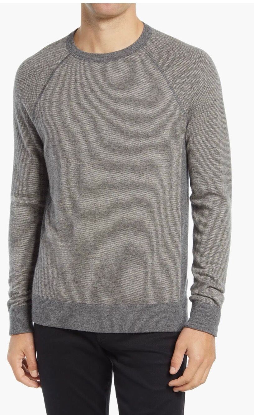 Vince Bird's Eye Stitch Wool & Cashmere Sweater Men’s Size Medium